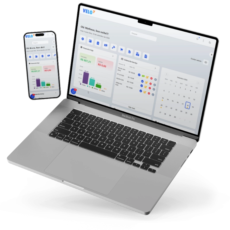 Plataforma em notebook e celular